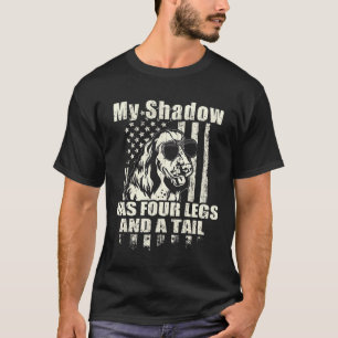 My Shadow English Springer Spanier Proud American T-Shirt