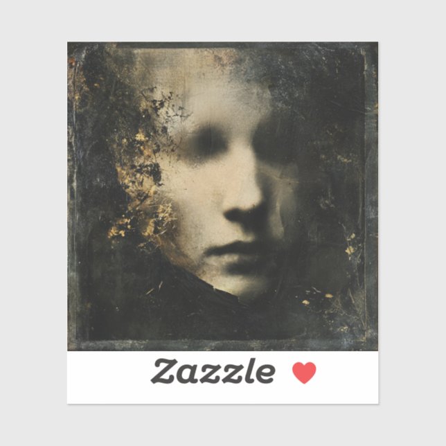 My Shadow Friend — Gothic Fine Art Aufkleber (Blatt)