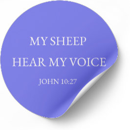 My Sheep Hear My Voice Bible Verse Sticker