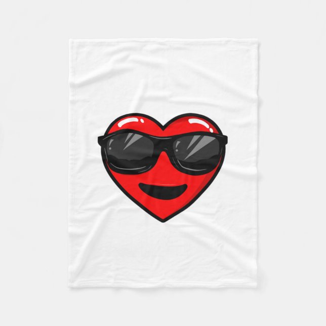 My Sister Is My Valentine Heart Sungles Boy Girl  Fleecedecke (Vorderseite)