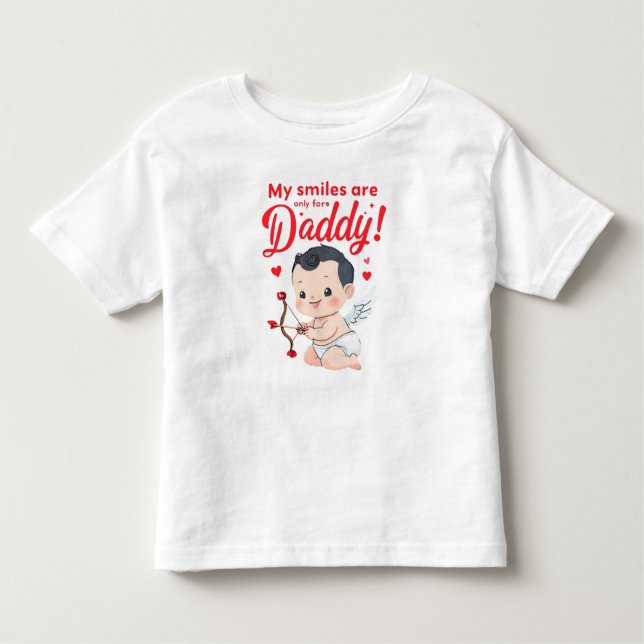 My Smiles Are Only for Daddy Baby Valentine tshirt (Vorderseite)