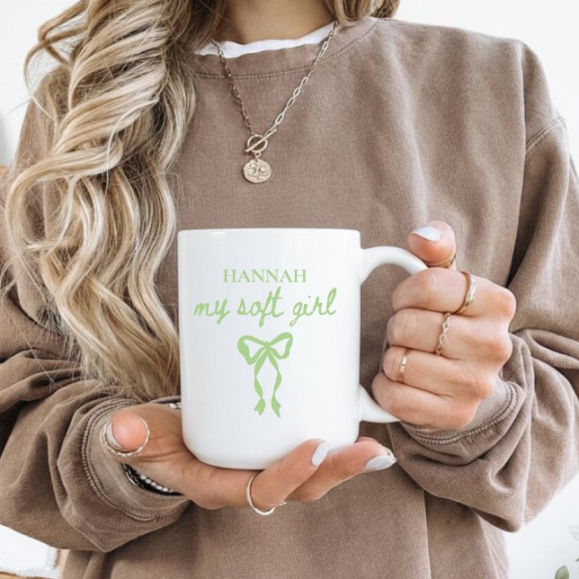 My Soft Girl Custom Name Mug Gift for Teen Girls Kaffeetasse (birthday gift for daughter, birthday gift for teen girl, birthday gift for best friend or women,)