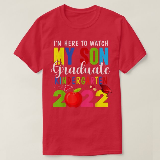 My Son Graduated Kindergarten 2022 Abschluss Clas T-Shirt (Design vorne)