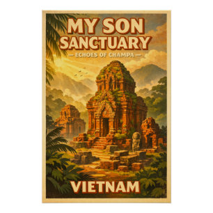 My Son Heiligtum, Vietnam, in klassischer Ausführu Poster