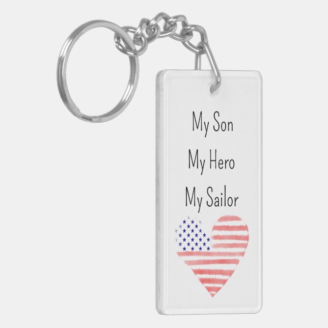 My Son My Held My Sailor US NAVY Mama Schlüsselanh Schlüsselanhänger (Vorderseite links)