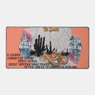 "My Spirit Animal" Die Schlange Okt - Nov Schreibtischunterlage