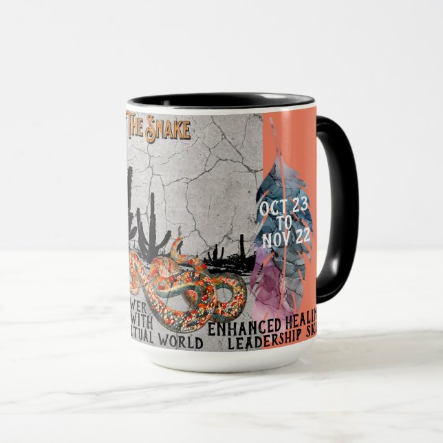 "My Spirit Animal" Die Schlangen-Kaffee-Tasse Tasse (VorderseiteRechts)