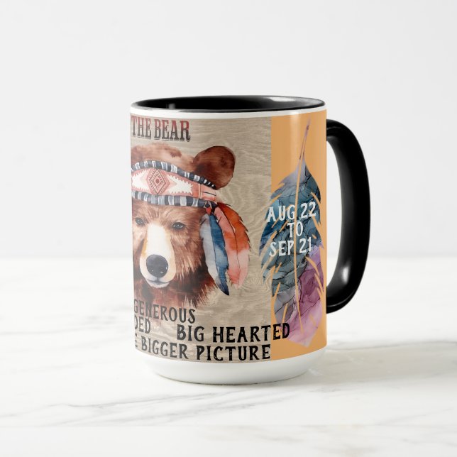 "My Spirit Animal" Die Tasse des Bärenkaffees (VorderseiteRechts)