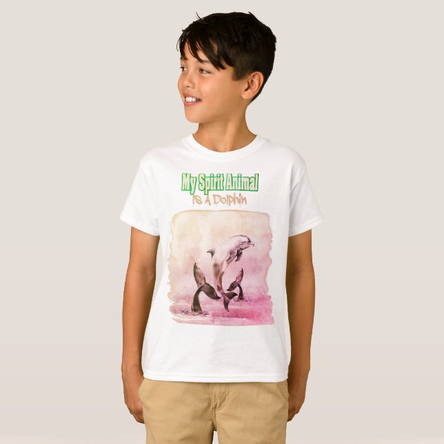 My Spirit Animal Is A dolphin T-Shirt (Vorne ganz)