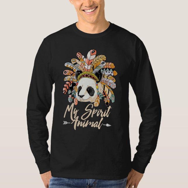My Spirit Animal Native American Panda Lover T-Shirt (Vorderseite)