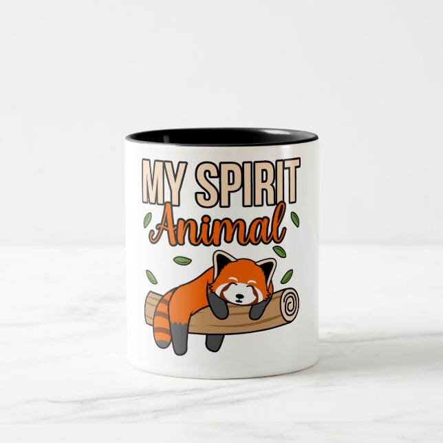 My Spirit Animal Red Pandas Cute Pet Panda Lover G Zweifarbige Tasse (Mittel)