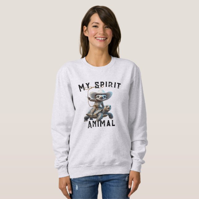 My Spirit Animal Sloth Sweatshirt - Funny Graphic! (Vorne ganz)