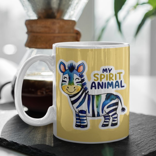 My Spirit Animal Zebra Tasse (This adorable, "my spirit animal" zebra mug would make a great gift for someone special! )