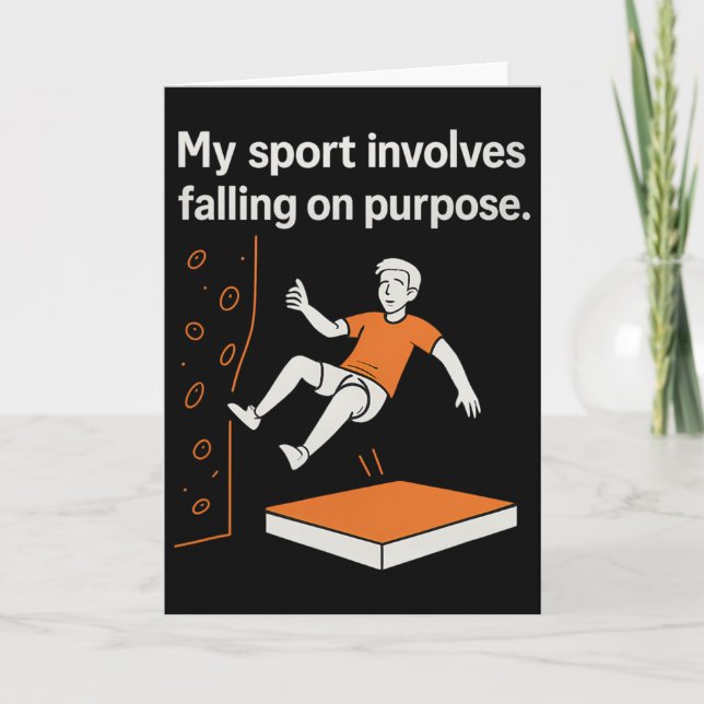 My Sport Involves Falling On Purpose Climbing Humo Karte (Vorderseite)