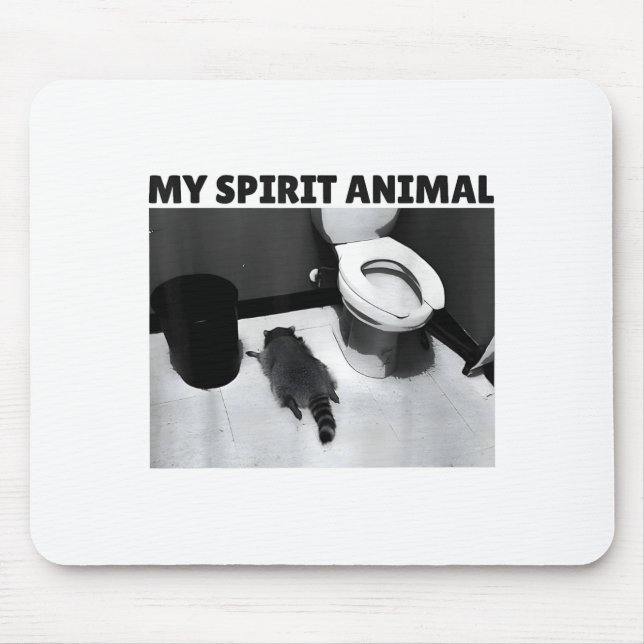 My Srit Animal Funny Drunk Raccoon Meme  Mousepad (Vorne)