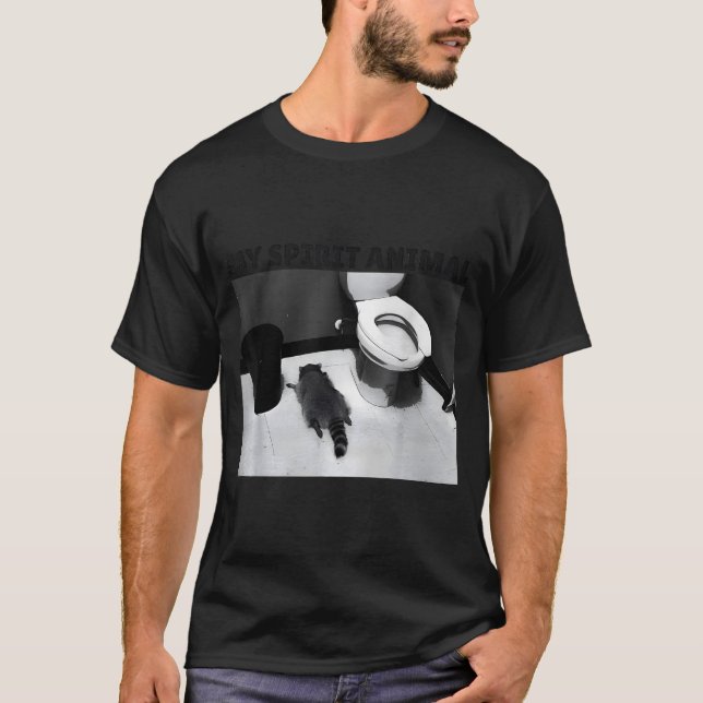 My Srit Animal Funny Drunk Raccoon Meme  T-Shirt (Vorderseite)