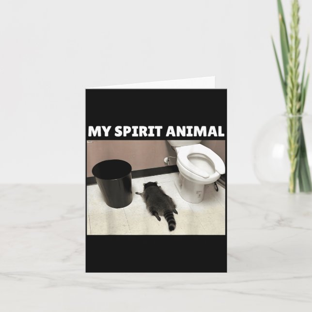 My Srit Animal Raccoon Trash Panda Drunk In The Ba Karte (Vorderseite)