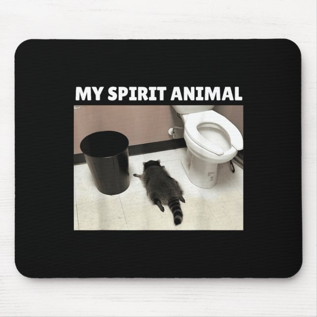 My Srit Animal Raccoon Trash Panda Drunk In The Ba Mousepad (Vorne)