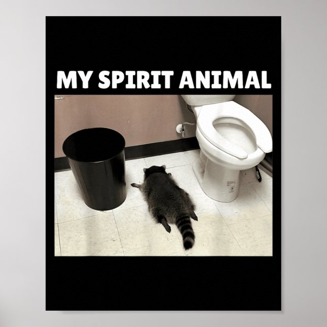 My Srit Animal Raccoon Trash Panda Drunk In The Ba Poster (Vorne)