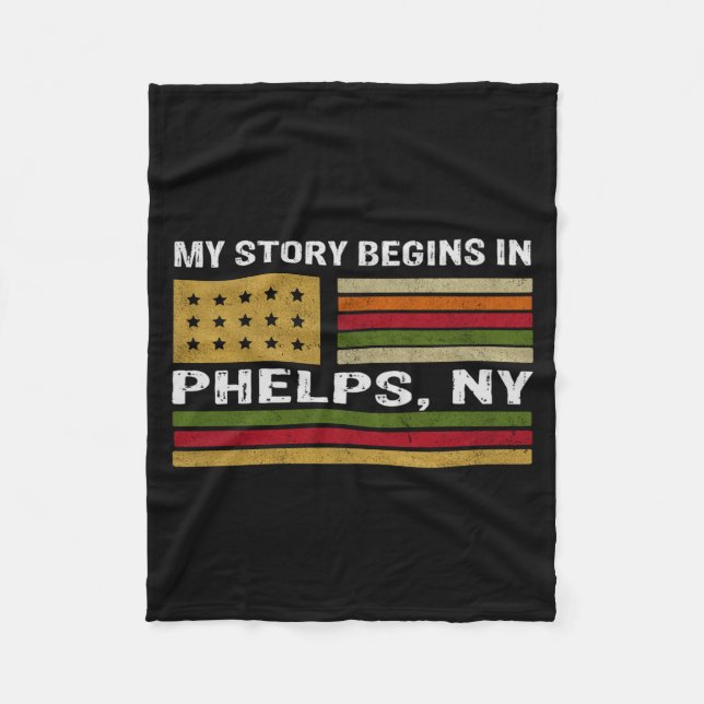 My Story Is Begins In Phelps Ny  Fleecedecke (Vorderseite)