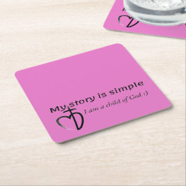 My story is simple rechteckiger pappuntersetzer