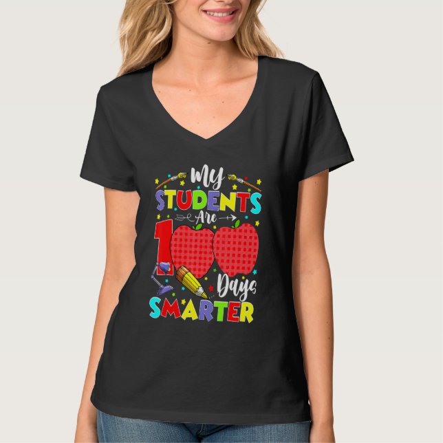 My Students Are 100 Days Smarter School Gift Kids  T-Shirt (Vorderseite)