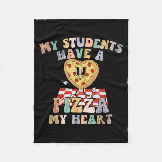 My Students Have A Zza-my-heart Valentines Day Tea Fleecedecke (Vorderseite)