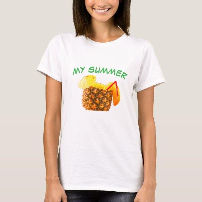 MY SUMMER – Pineapple Juice Tropical Summer Vibes  T-Shirt (Vorderseite)