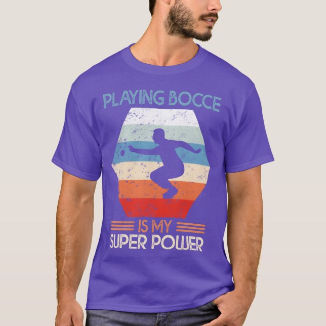 My super Power Retro Boules sports gift T-Shirt (Vorderseite)