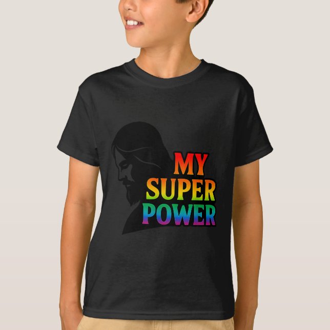 My Super Wer Faith Pride Jesus Christian Insration T-Shirt (Vorderseite)