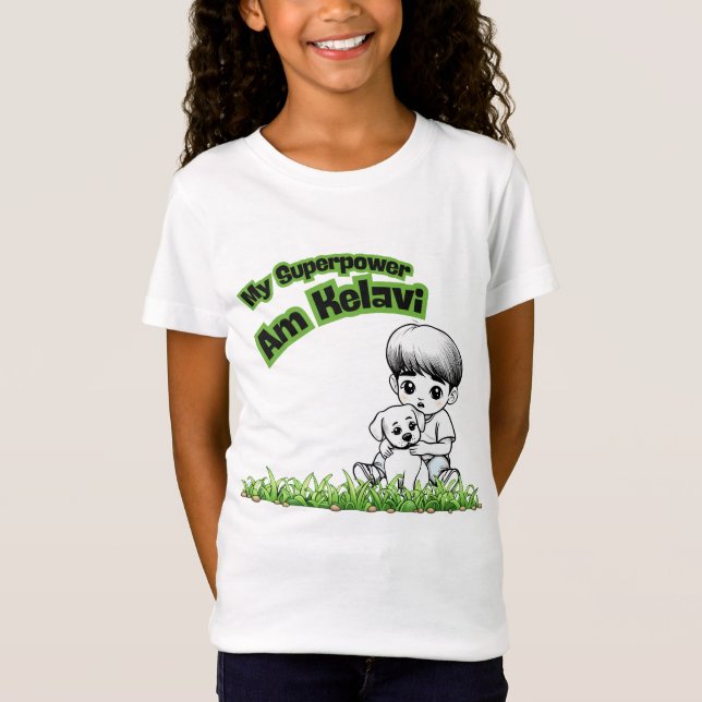My Superpower: Am Kelavi! Kids' Tee (Vorderseite)