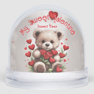 My Sweet Valentine Teddy Bear Keepsake Schneekugeln
