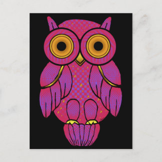 My$t Owl Mitternachtspostkarte Postkarte