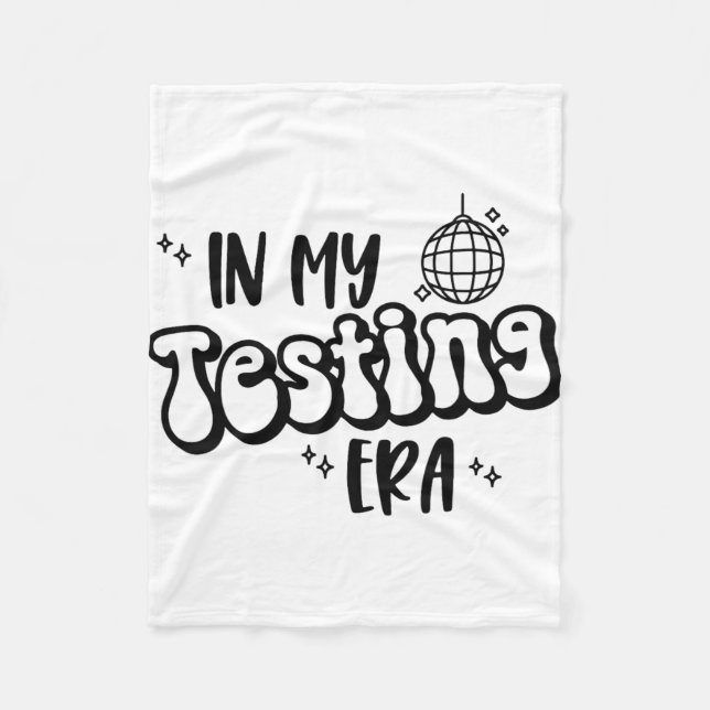 My Testera Funny Staat Testing Day Teacher Tes Fleecedecke (Vorderseite)