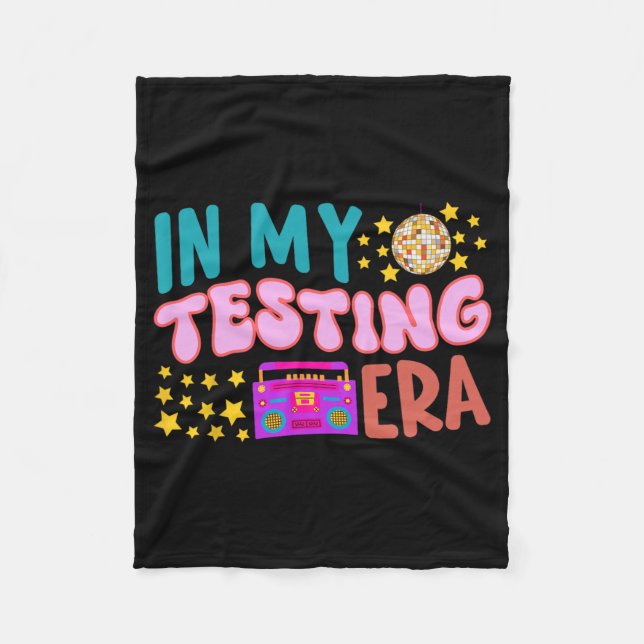 My Testing Ära School Lehrer Student Groovy Test Fleecedecke (Vorderseite)