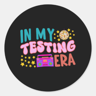 My Testing Ära School Lehrer Student Groovy Test Runder Aufkleber