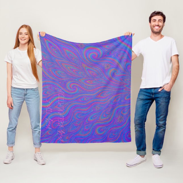 My Time, My Relaxation - Psychedelic Throw Blanke Fleecedecke (Beispiel)