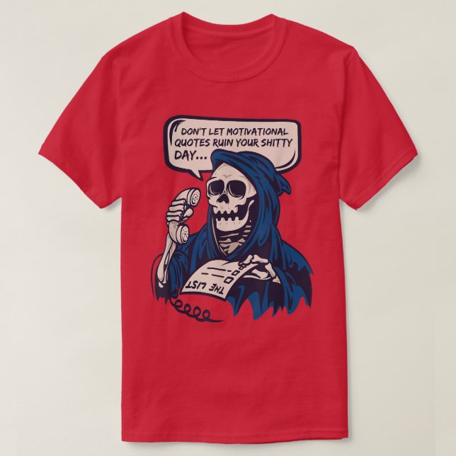 My To Do List Cloaked Skeleton Grim Reaper  T-Shirt (Design vorne)