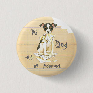 My Toy Fox Terrier Ate meine Hausaufgaben Button