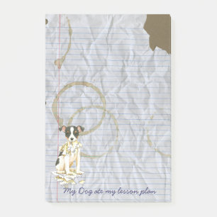 My Toy Fox Terrier Ate my Lessingplan Post-it Klebezettel