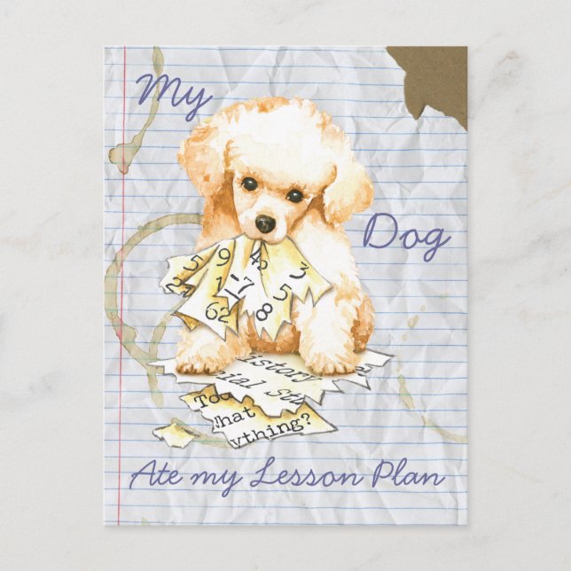 My Toy Poodle Ate my Lektion Plan Postkarte (Vorderseite)