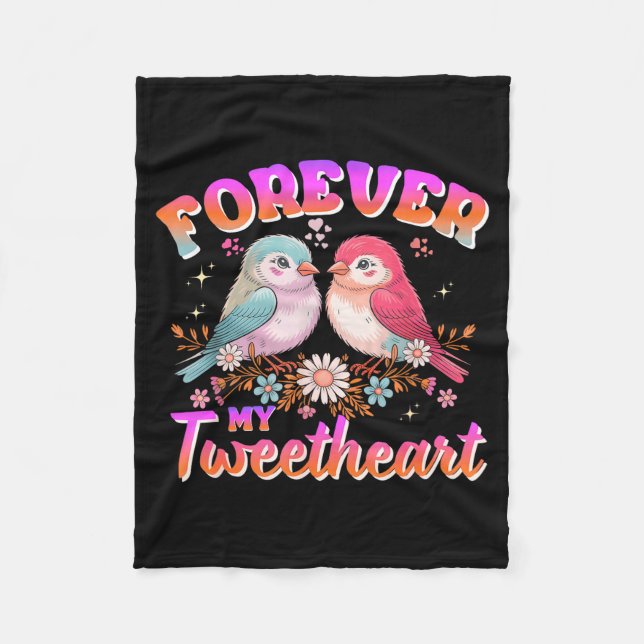 My Tweetheart Forever Valentines Day Love Couple B Fleecedecke (Vorderseite)
