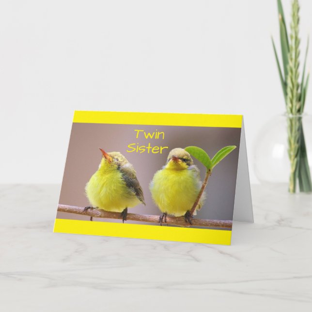 MY TWIN, MY SISTER, MY BEST FRIEND-BIRTHDAY CARD KARTE (Vorderseite)