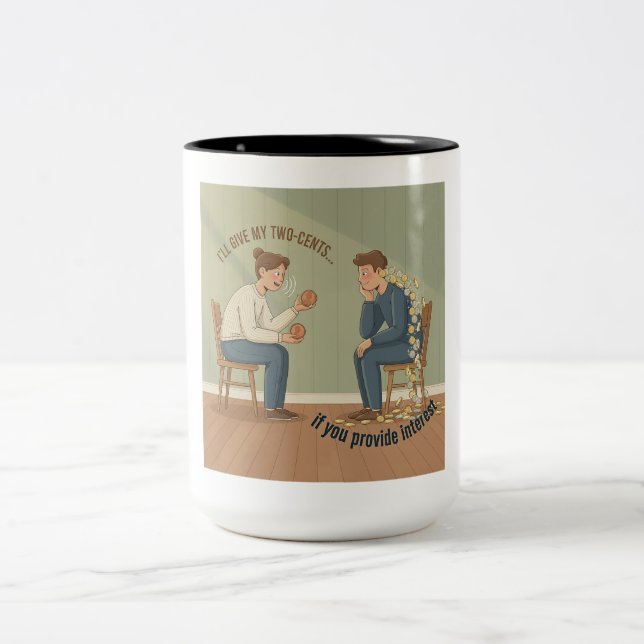 My Two Cents Zweifarbige Tasse (Mittel)