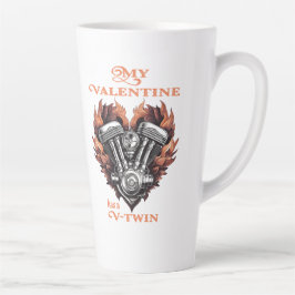My Valentine has a V-Twin, Biker style Milchtasse