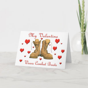 My Valentine Wears Combat Boots Valentine Card Feiertagskarte