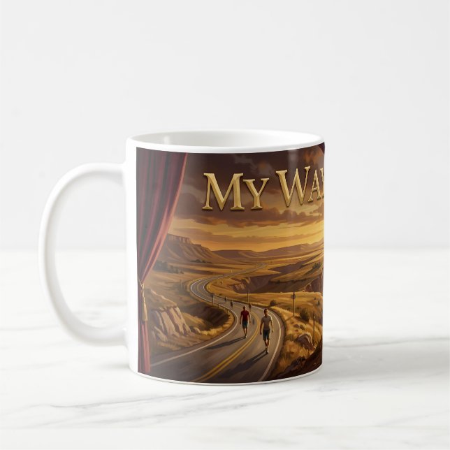 My Way Sunset Journey Becher Kaffeetasse (Links)