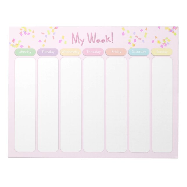 My Week Notepad Notizblock (Vorderseite)