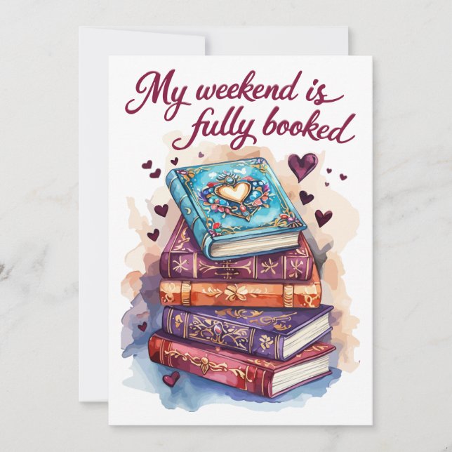 My weekend is fully booked einladung (Vorderseite)