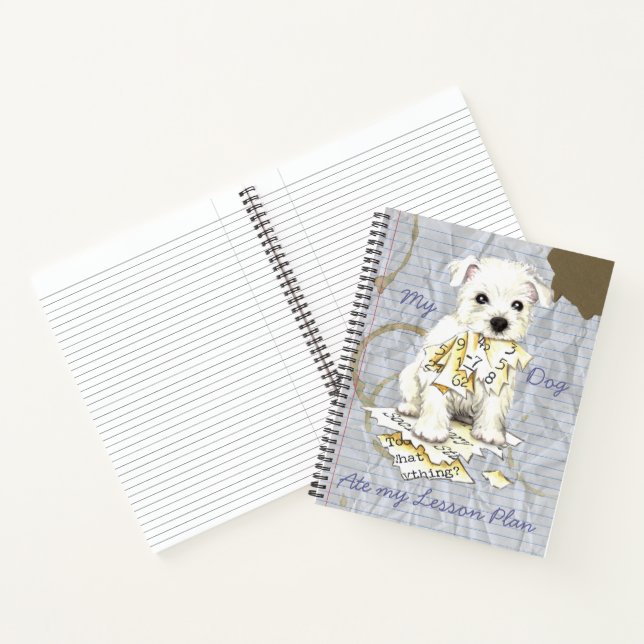 My Westie Ate my Lessingplan Notizbuch (Innenseite)